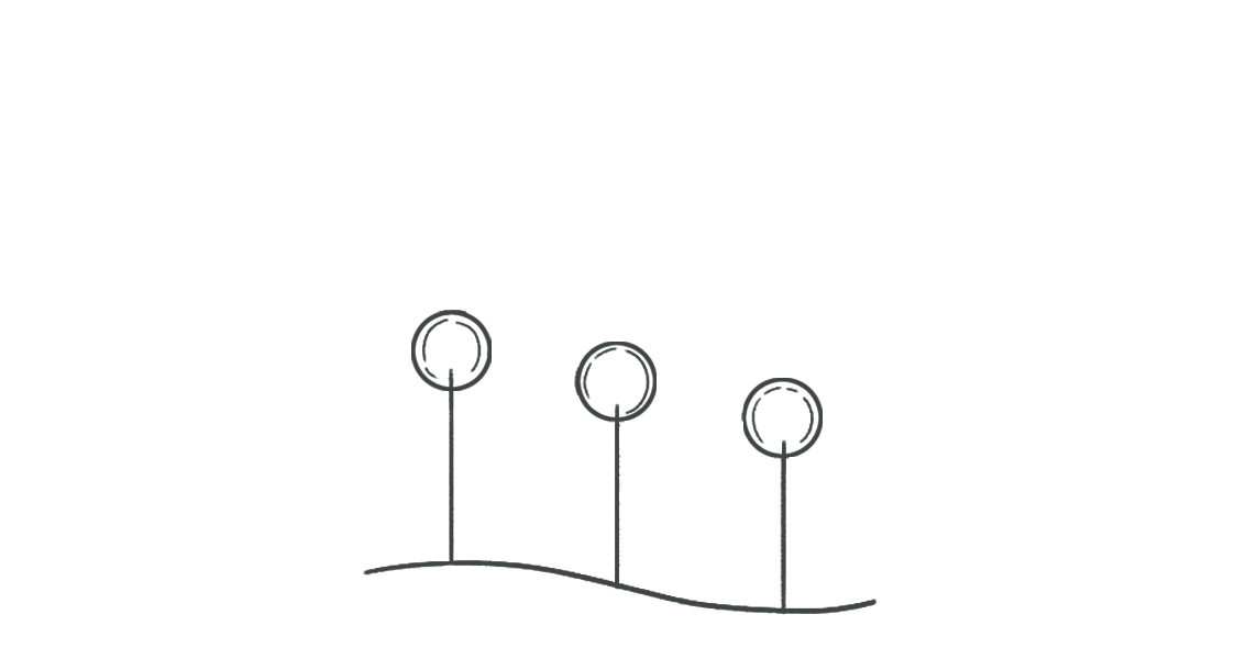 hand-drawn simplified needles in back acupuncture icon